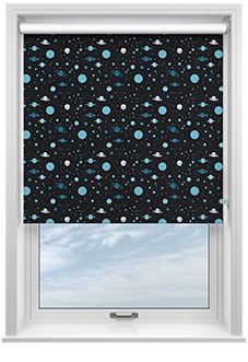 Space Explorer, Interstellar Teal - Roller Blind